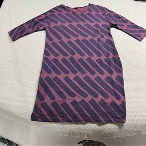 Marimekko Tricot dress purple black size medium